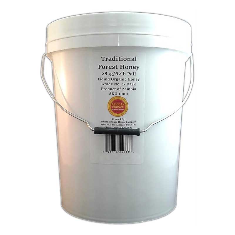 28 kg Pail - Organic Honeydew Forest Honey - Tropical Polyflora Forest Honey, Zambia