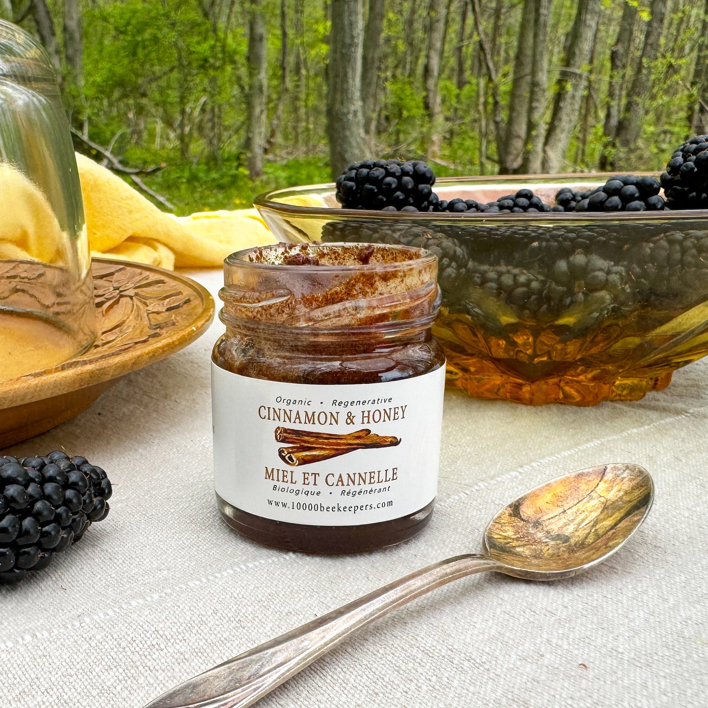 Cinnamon and honey with fruit