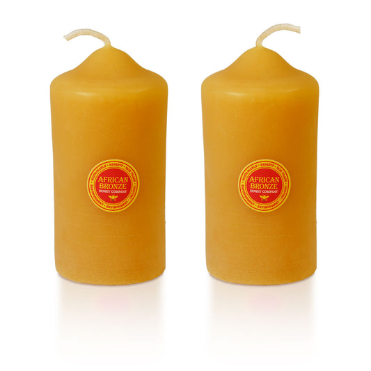Pair of Pure Beeswax Candles 